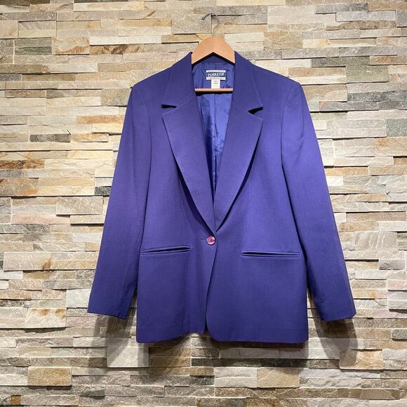 Vintage Pendleton 100% Wool Blazer 10 | Purple Classic Tailored Jacket USA, Rare - Picture 6 of 9